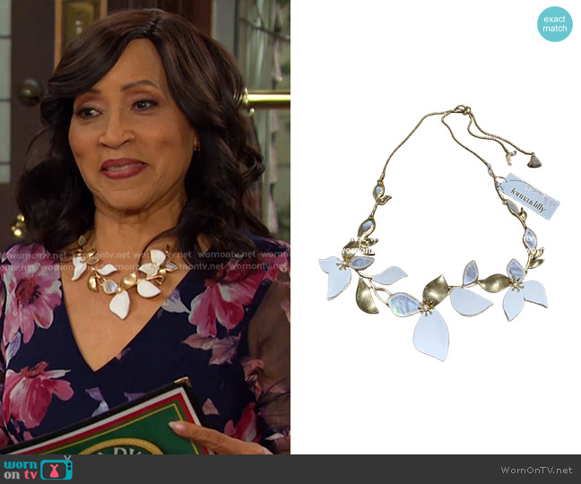 Lonna & Lilly Necklace Flower Petal Statement Necklace worn by Paulina Price (Jackée Harry) on Days of our Lives
