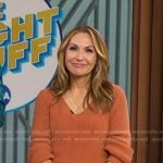 Lori’s brown ribbed v-neck sweater on Good Morning America