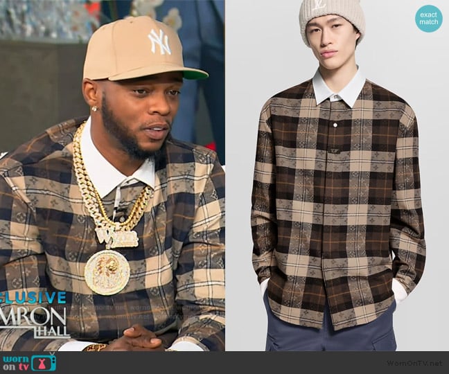 Papoose’s plaid shirt on Tamron Hall Show
