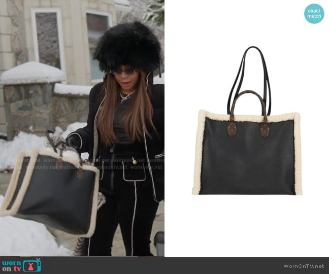 Louis Vuitton Calfskin Monogram Teddy Onthego Tote worn by Mary Cosby on The Real Housewives of Salt Lake City