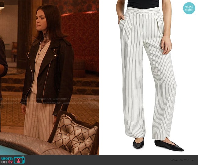 Loulou de Saison Ayla Tailored Straight Trousers worn by Mabel Mora (Selena Gomez) on Only Murders in the Building