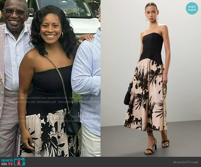 Love, Whit by Whitney Port Strapless Drop Waist Dress worn by Sheinelle Jones on Today