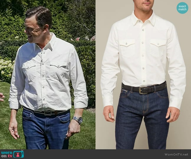 Lucchese Jacob Shirt in Canvas worn by Willie Geist on Today