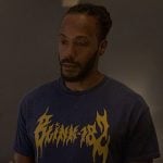 Lewis’s graphic print tee on Reasonable Doubt