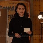 Mabel’s black button front dress on Only Murders in the Building
