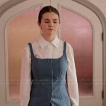 Mabel’s blue denim vest on Only Murders in the Building