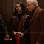 Mabel’s burgundy leather coat on Only Murders in the Building