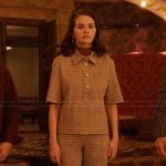 Mabel’s check print vest and pants on Only Murders in the Building