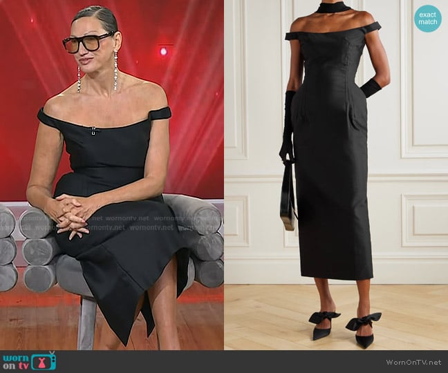 Magda Butrym Off-the-shoulder Cotton-sateen Midi Dress worn by Jenna Lyons on Today