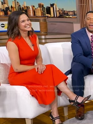 Maggie's black mesh slingback pumps on Good Morning America