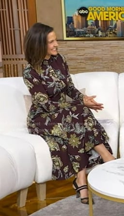 Maggie's black mesh slingback pumps on Good Morning America