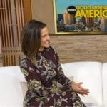 Maggie’s black mesh slingback pumps on Good Morning America