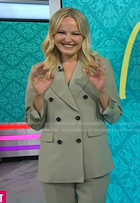 Malin Akerman's sage green suit on Today