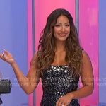 Manuela’s black sequin mini dress on The Price is Right