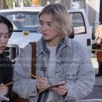 Mare’s oversized denim jacket on The Paper