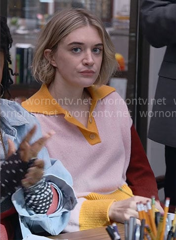 Mare’s colorblock polo sweater on The Paper