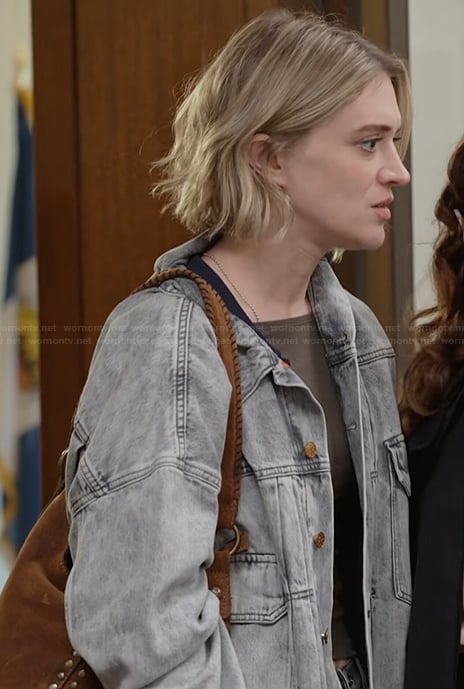 Mare’s oversized denim jacket on The Paper