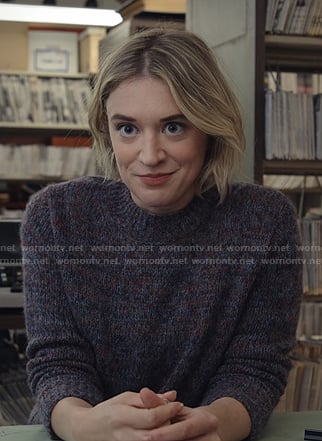 Mare's purple marled sweater on The Paper