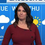 Maria’s burgundy button detail dress on Today