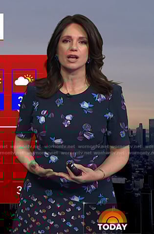 Maria's navy floral dress on Today