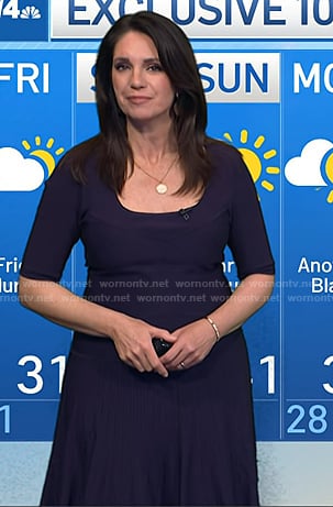 Maria's purple scoop neck dress on Today
