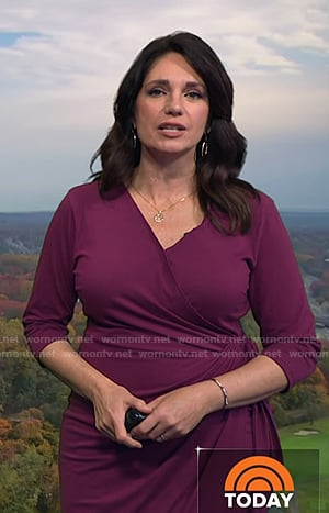 Maria's purple wrap dress on Today