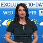 Maria’s green tie neck dress on Today