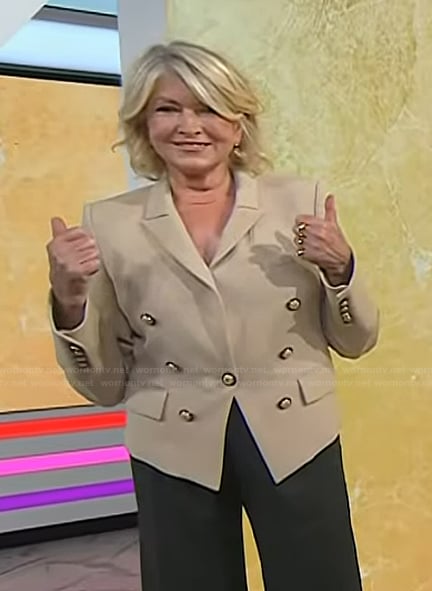 Martha Stewart’s beige blazer on Today