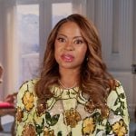 Mary’s floral sequin confessional dress on The Real Housewives of Salt Lake City
