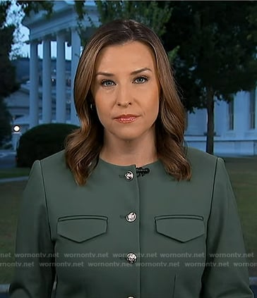Mary’s green jacket on Good Morning America