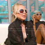 Marysol’s black knit cardigan on The Real Housewives of Miami