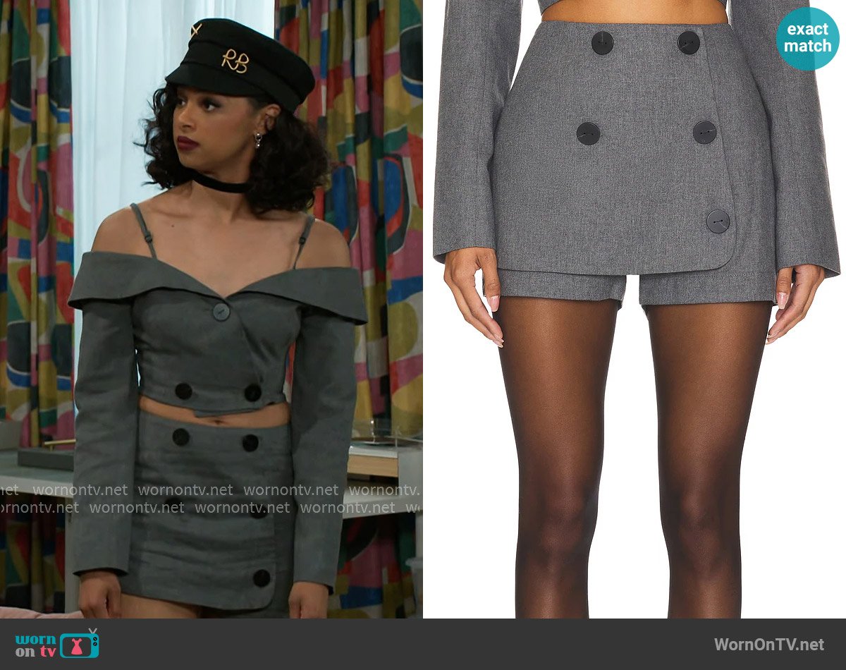 Matthew Bruch Double-breasted Skort worn by Kat Richardson (Colby Muhammad) on Beyond the Gates