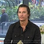 Matthew McConaughey’s brown suede shirt on Today