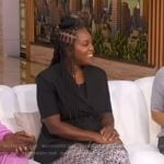 Maya Feller’s printed pants on Good Morning America