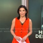 Meg Oliver's red vest on CBS Mornings