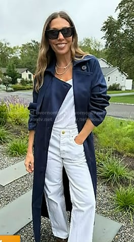 Melissa’s navy trench coat on Today