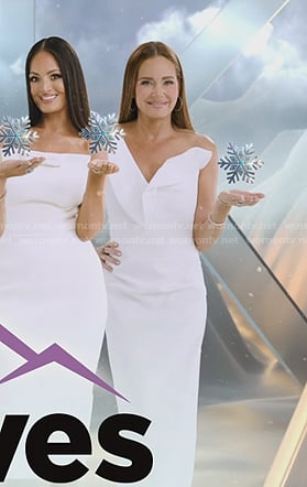 Meredith's white opening scene dress on The Real Housewives of Salt Lake City