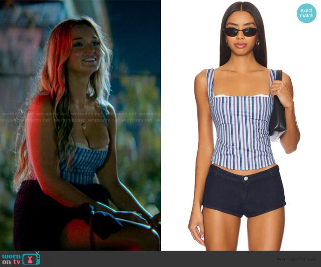 Miaou Bobby Corset worn by Sophia Kinney (Lilah Pate) on The Runarounds