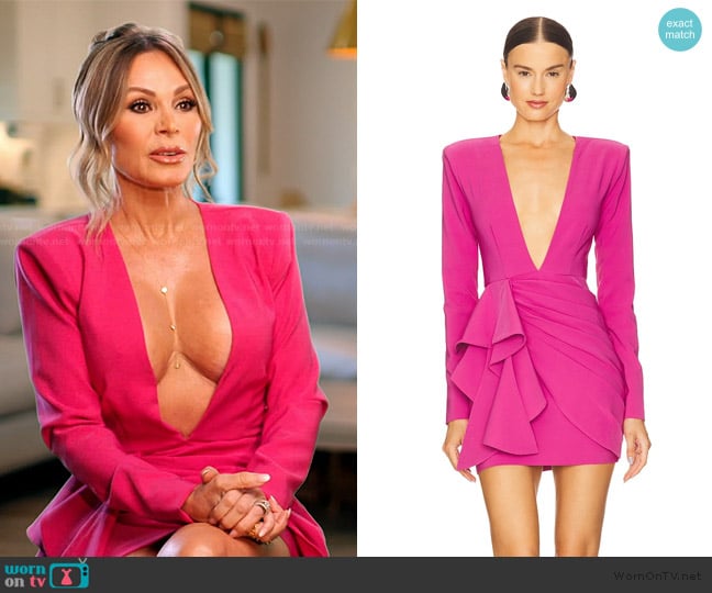 Michael Costello x REVOLVE Fena Mini Dress worn by Tamra Judge on The Real Housewives of Orange County