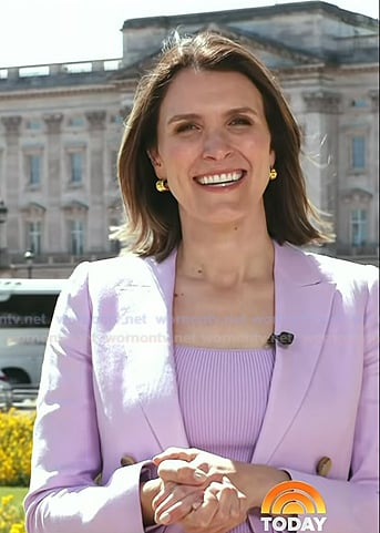 Molly's lilac double breasted blazer on Today