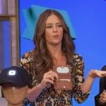 Monica Mangin’s floral print dress on Live with Kelly and Mark