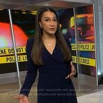 Morgan’s navy collared wrap dress on NBC News Daily