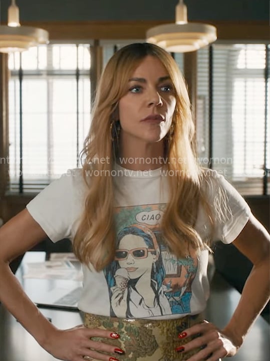 Morgan's Ciao graphic t-shirt on High Potential