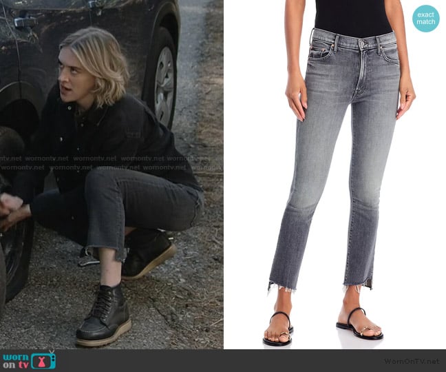 Mother The Insider Crop Step Fray Jeans worn by Mare Pritti (Chelsea Frei) on The Paper