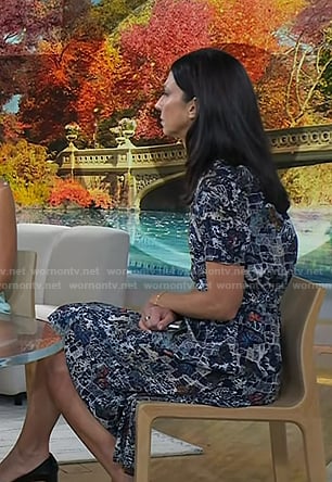 Natalie’s printed short sleeve dress on Today
