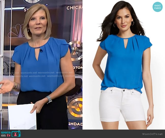 New York & Company Kelyhole Top worn by Kate Snow on NBC News Daily