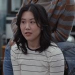 Nicole’s white striped tee on The Paper