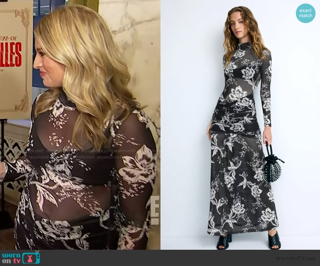 Nightcap Mesh Drop Waist Maxi worn by Ashley Bellman on E! News