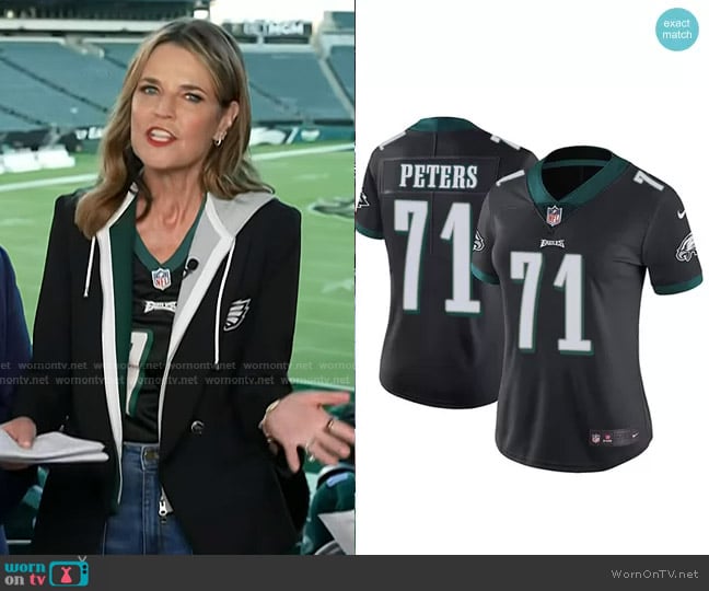Nike Philadelphia Eagles Vapor Untouchable Jason Peters Jersey worn by Savannah Guthrie on Today