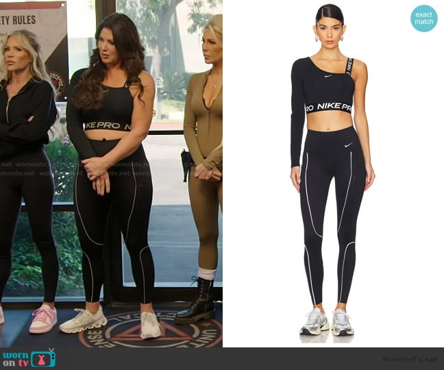 Nike Shine Crop Top worn by Emily Simpson on The Real Housewives of Orange County